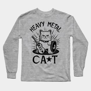 Heavy Metal Cat Long Sleeve T-Shirt